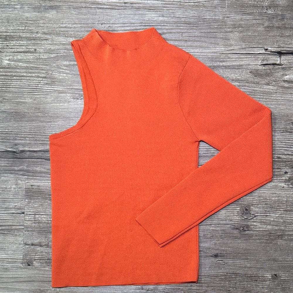 MNG Orange One Sleeve long sleeve knit